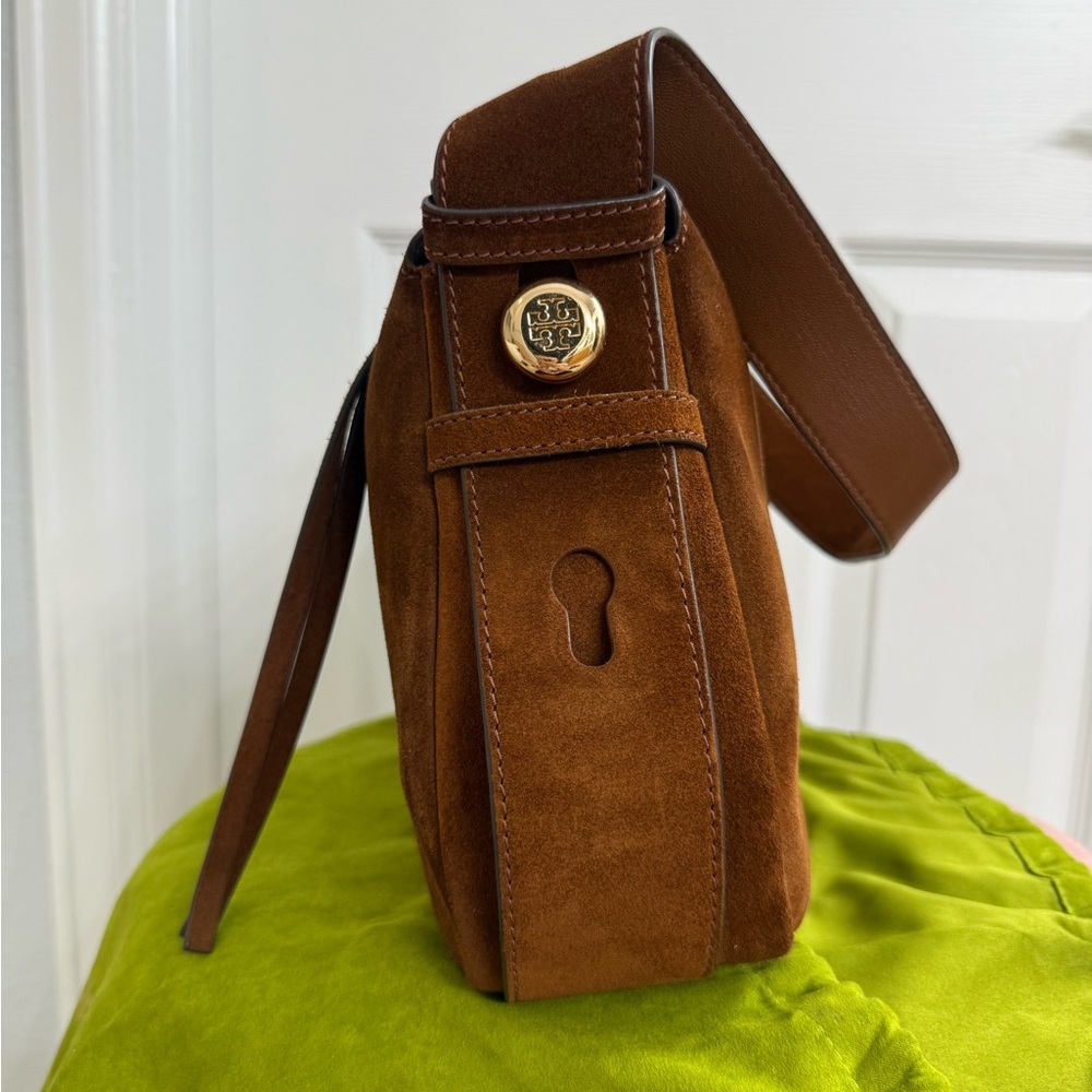 Tory Burch Romy Suede Shoulder Bag - Picture 2 of 10